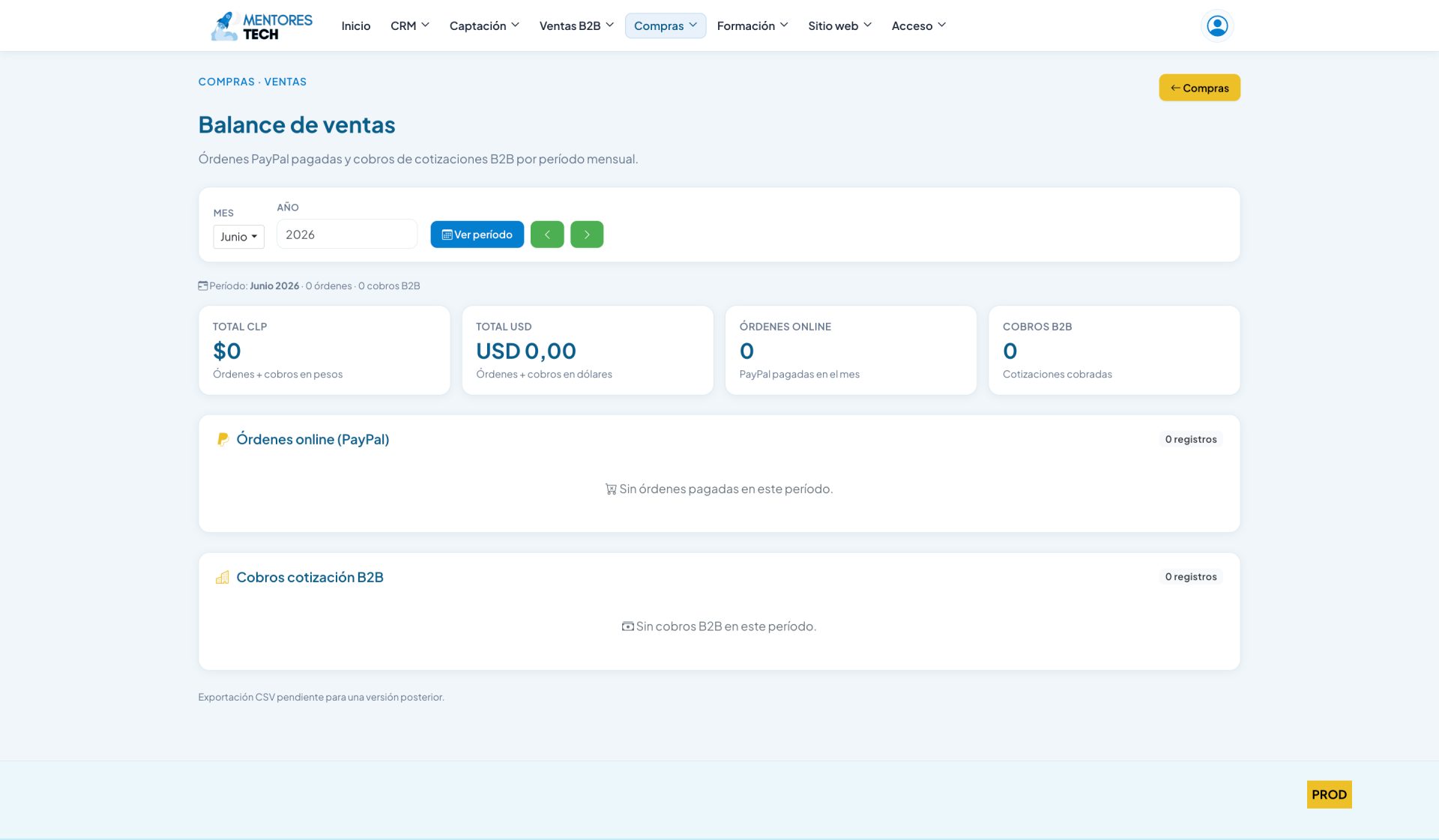 Internal CRMs screenshot